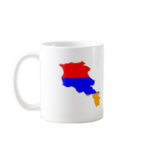 Armenia flag map coffee mugs
