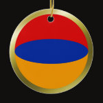 Armenia Fisheye Flag Ornament