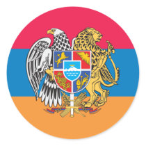 Armenia Flag Round Sticker