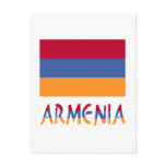 Armenia Flag & Word Postcards