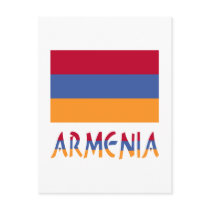 Armenia Flag & Word Postcards