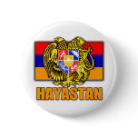 Armenia Hayastan Coat of Arms Pinback Button