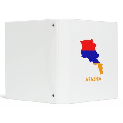 ARMENIA MAP 3 RING BINDER by flagshirts