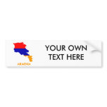 ARMENIA MAP BUMPER STICKER