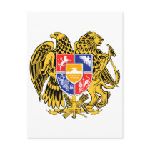 Armenia Official Coat Of Arms Heraldry Symbol Post Card
