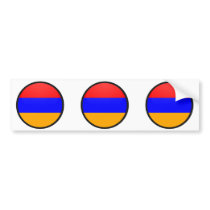 Armenia quality Flag Circle Bumper Sticker
