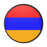 Armenia quality Flag Circle Magnets