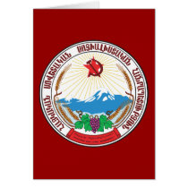 Armenia SSR Coat Of Arms Greeting Card
