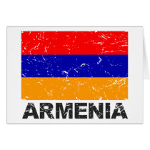 Armenia Vintage Flag Greeting Cards