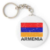 Armenia Vintage Flag Keychain