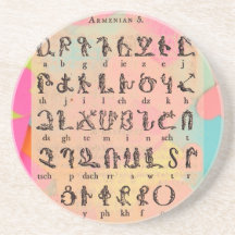 Armenian Alphabet Coaster