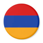 Armenian flag fridge magnet