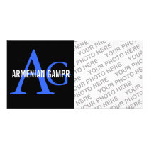 Armenian Gampr Breed Monogram Photo Greeting Card