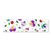 Armenian-inspired Colorful Swirling Flower Pattern Bumper Sticker