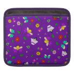 Armenian-inspired Floral Pattern - Indigo Purple iPad Sleeve