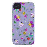 Armenian-inspired Swirling Floral Pattern - Purple Iphone 4 Case-mate Cases
