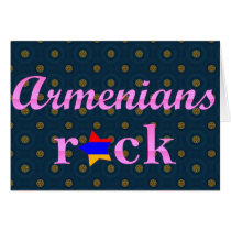 Armenians Rock - Cute Pink Greeting Card