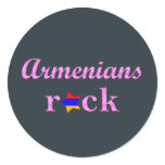 Armenians Rock - Cute Pink Round Stickers