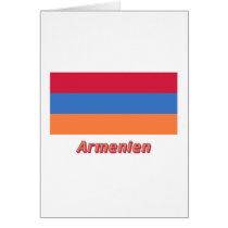 Armenien Flagge mit Namen cards