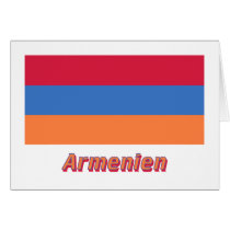 Armenien Flagge mit Namen cards