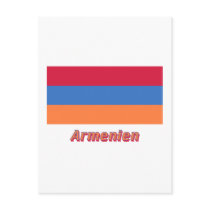 Armenien Flagge mit Namen postcards