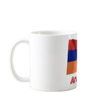 Armenien Fliegende Flagge mit Namen mugs