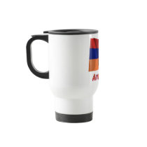 Armenien Fliegende Flagge mit Namen mugs