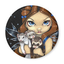 "Armful of Ferrets" Magnet