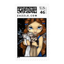 "Armful of Ferrets" Stamp
