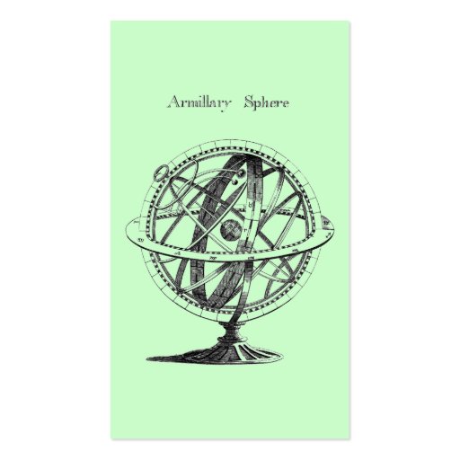 Armillary Sphere Business Card (back side)