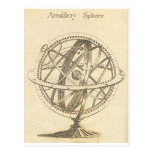 Armillary Sphere Original Sketch Postcards