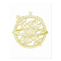 Armillary sphere post card