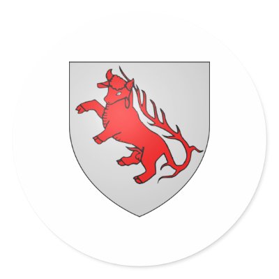 Armoiries Basse-Lusace Official Symbol Heraldry Round Sticker by inquester