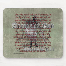 Armor of God, Ephesians 6:10-18, Christian Soldier Mousepad