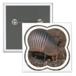 Armored Armadillo Square Pin