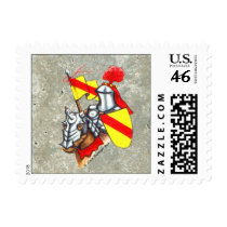 Armored Knight Postage Stamps