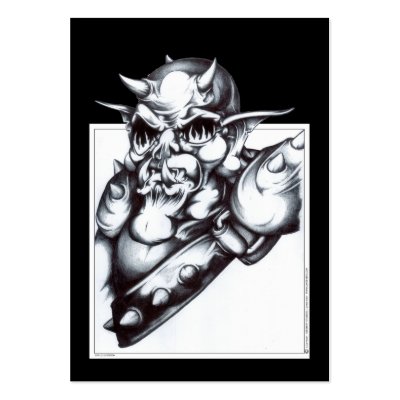 Armored Orc Business Card Templates by jameskite
