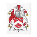 Armorer Family Crest postcards