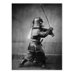 Armoured Samurai with Sword and Dagger in 1860 Post Card