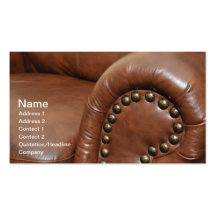 armrest and tacks for a leather chair business cards