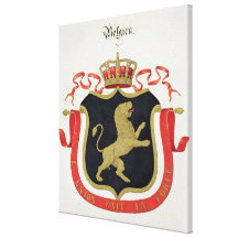 Arms of the Belgian Royal Family, from a collectio Canvas Print