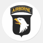 Army 101st Airborne Round Stickers