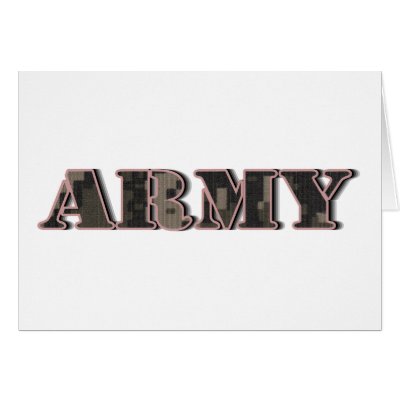 Army 3 greeting cards by camobabygifts