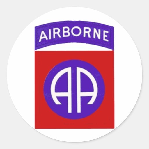 Army 82nd Airborne Round Stickers