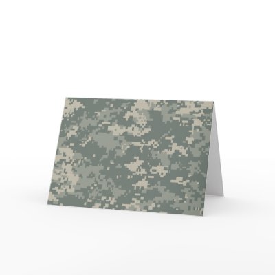 Army ACU Camouflage Greeting Card by staticnoise