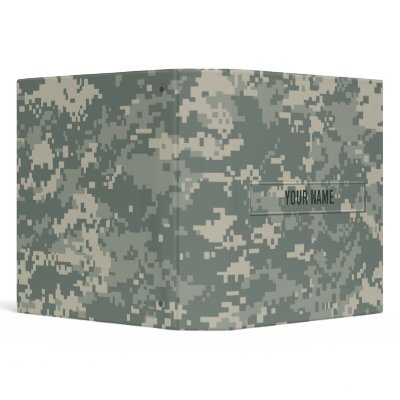 Army ACU Camouflage (Customizable) Vinyl Binders by staticnoise