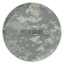 Army ACU Camouflage (Customizable) Plate