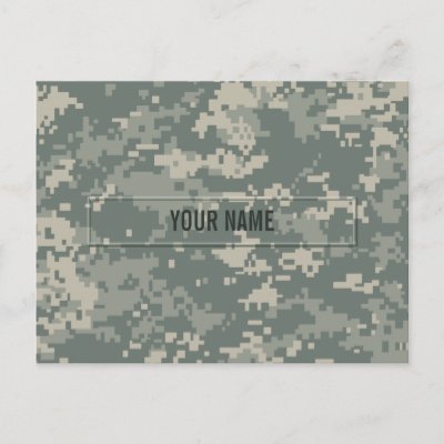 Army ACU Camouflage (Customizable) Postcard