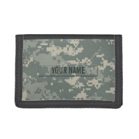 Army ACU Camouflage Customizable Trifold Wallets