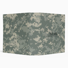 Army ACU Camouflage (Customizable) Vinyl Binder